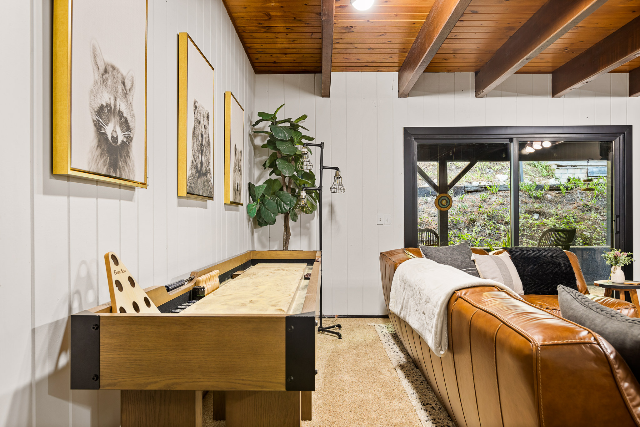 Gather your friends and family for some quality time in our cozy game room, where you can play shuffleboard or tabletop bowling.