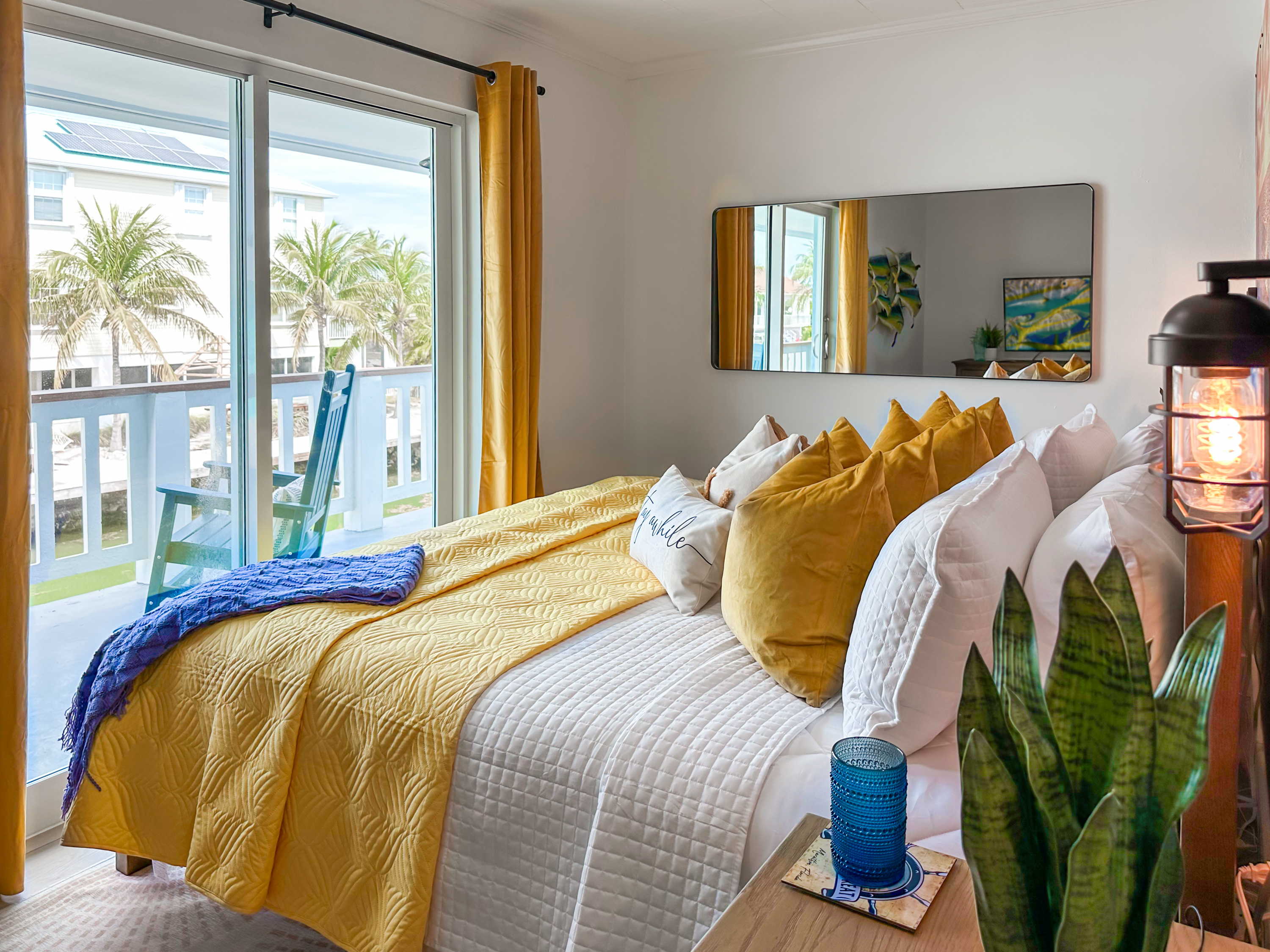 The Deep Sea Fishing Bedroom looks straight out to the canal.