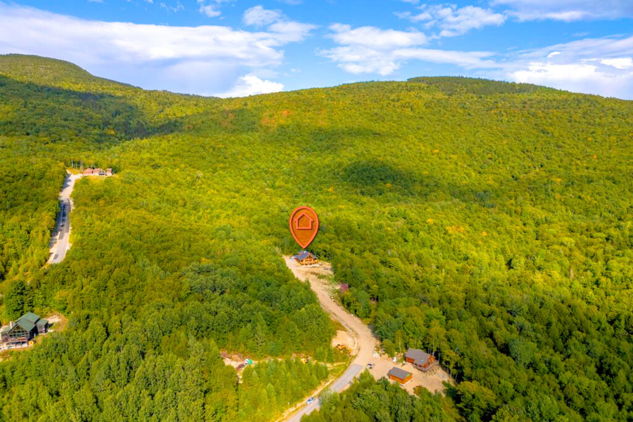Home and landscape captured perfectly from above.