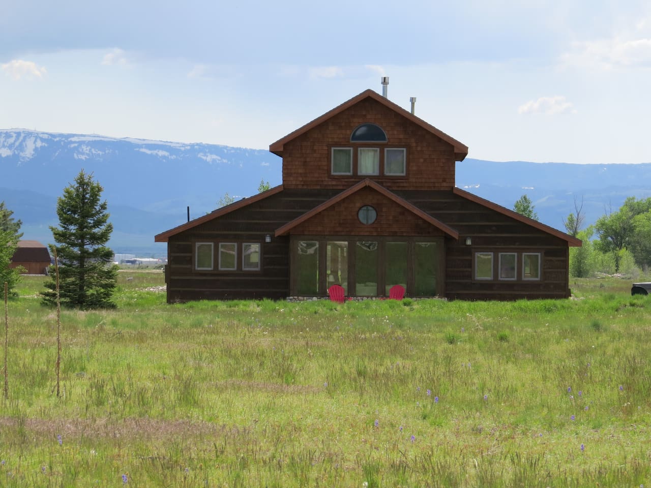 Exterior view looking west Toward the Big Hole Mountains