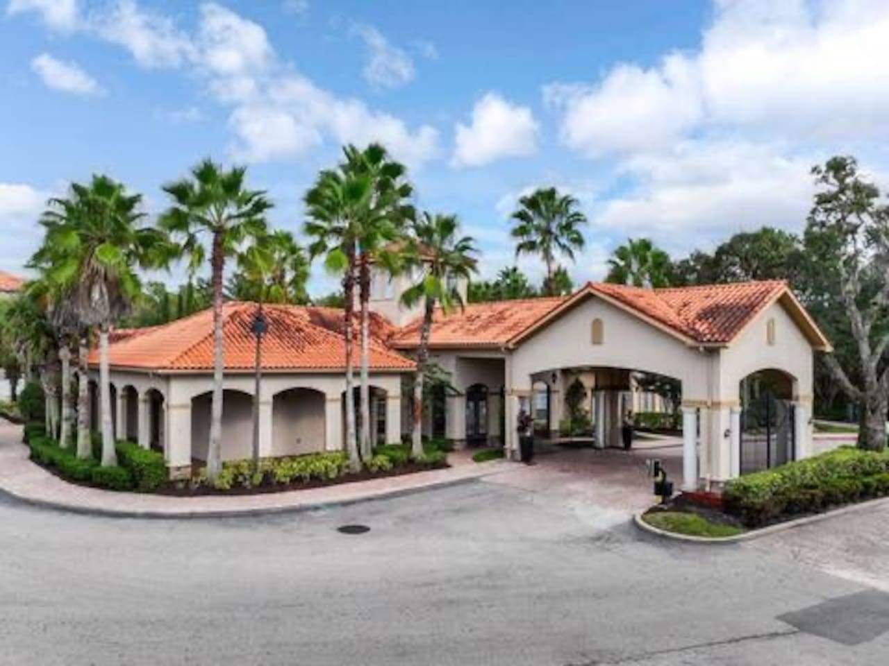 Gated entrance to the resort, welcoming you home.