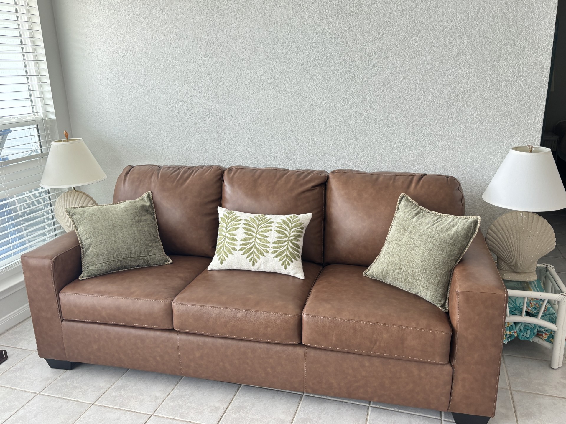 Sleeper sofa in living room