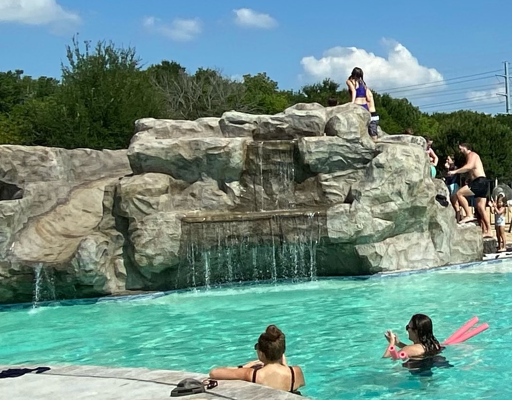 Everyone loves the rock slide, young and old!