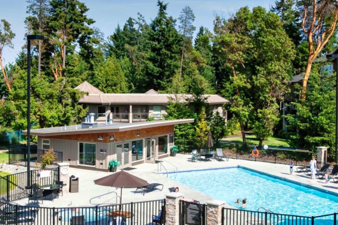 View of Parksville Resort Pool, Hot Tub and Gym Facilities