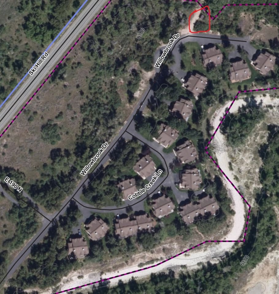 Trash shed is circled in red.  Use "Do Not Duplicate" key to open padlock.