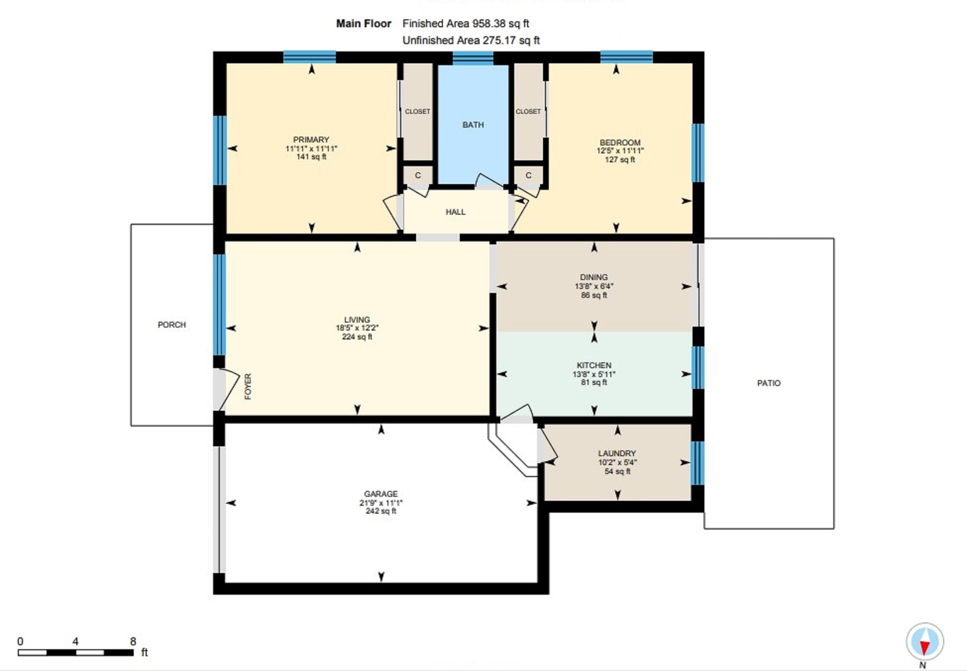 Floor plan providing an entire look of the space.