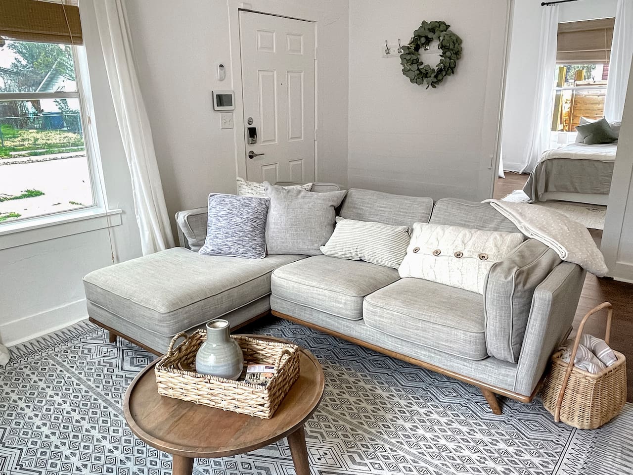 Kick up your feet in our relaxing living area.