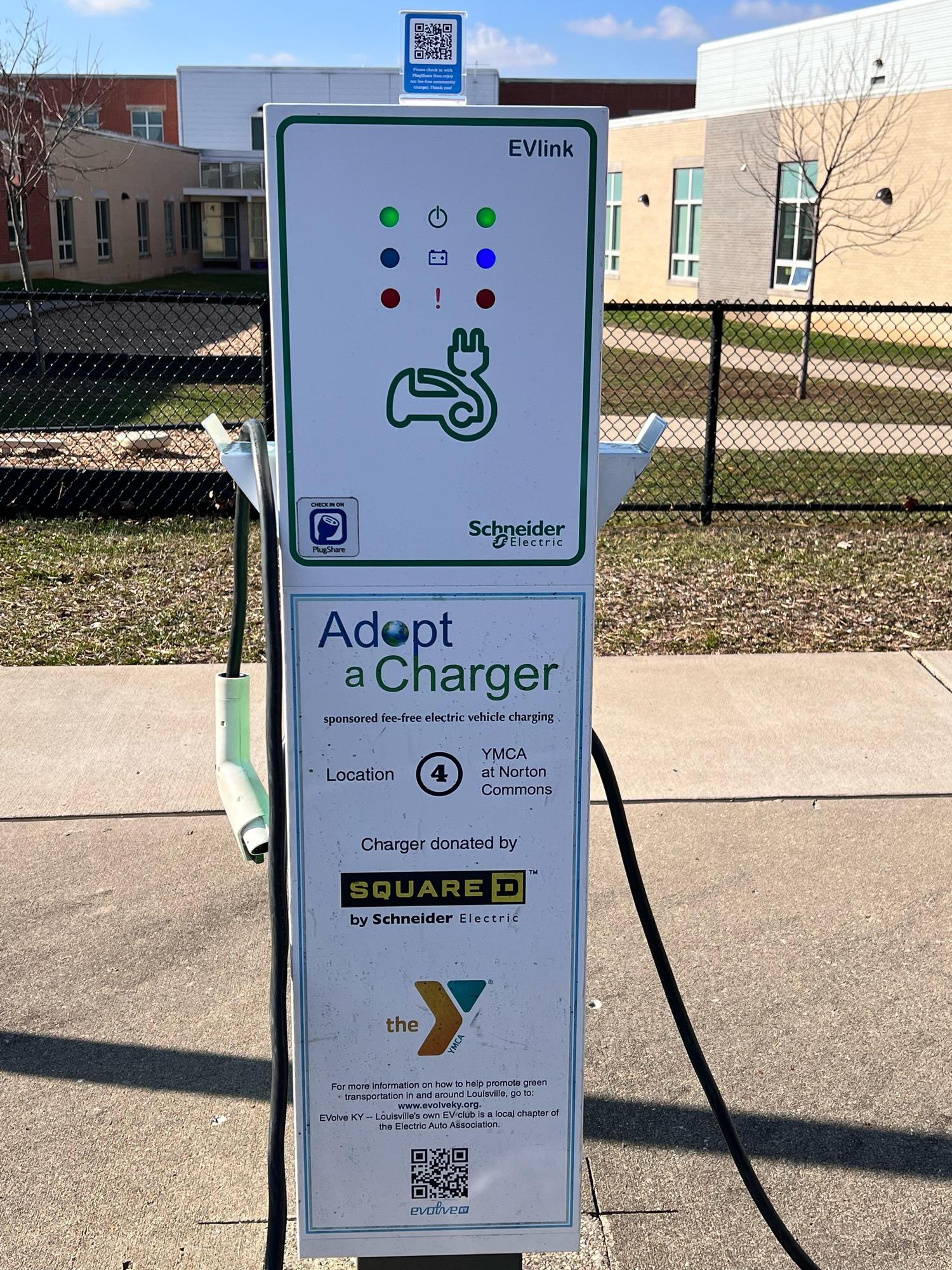 YMCA at Norton Commons EV Station, FREE for guests!