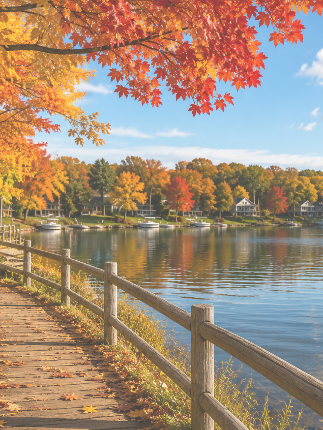 Lake Minnetonka only 3 miles away - a beautiful drive with these Fall Colors.