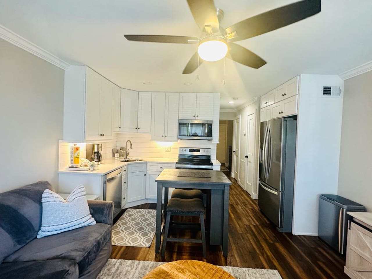 Kitchen open to the living area
