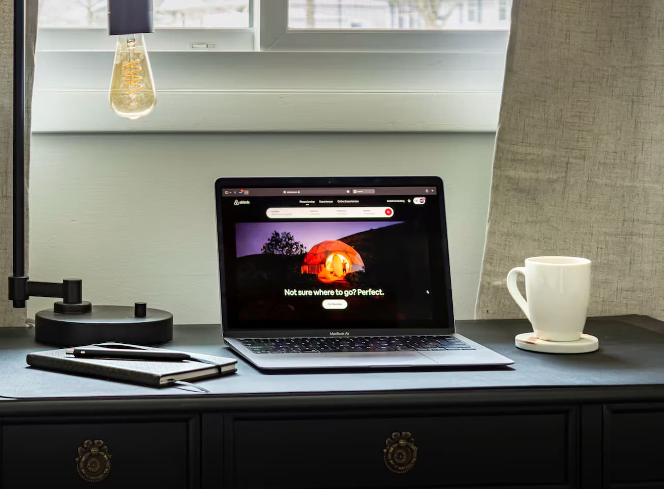 Wrap up a few emails or start planning tomorrow's adventure from this cozy corner desk.