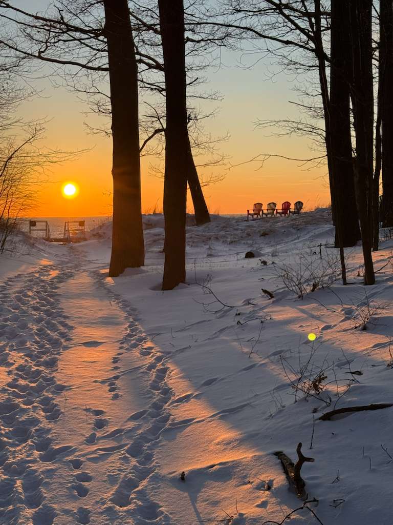 Breathtaking sunsets from our main bluff