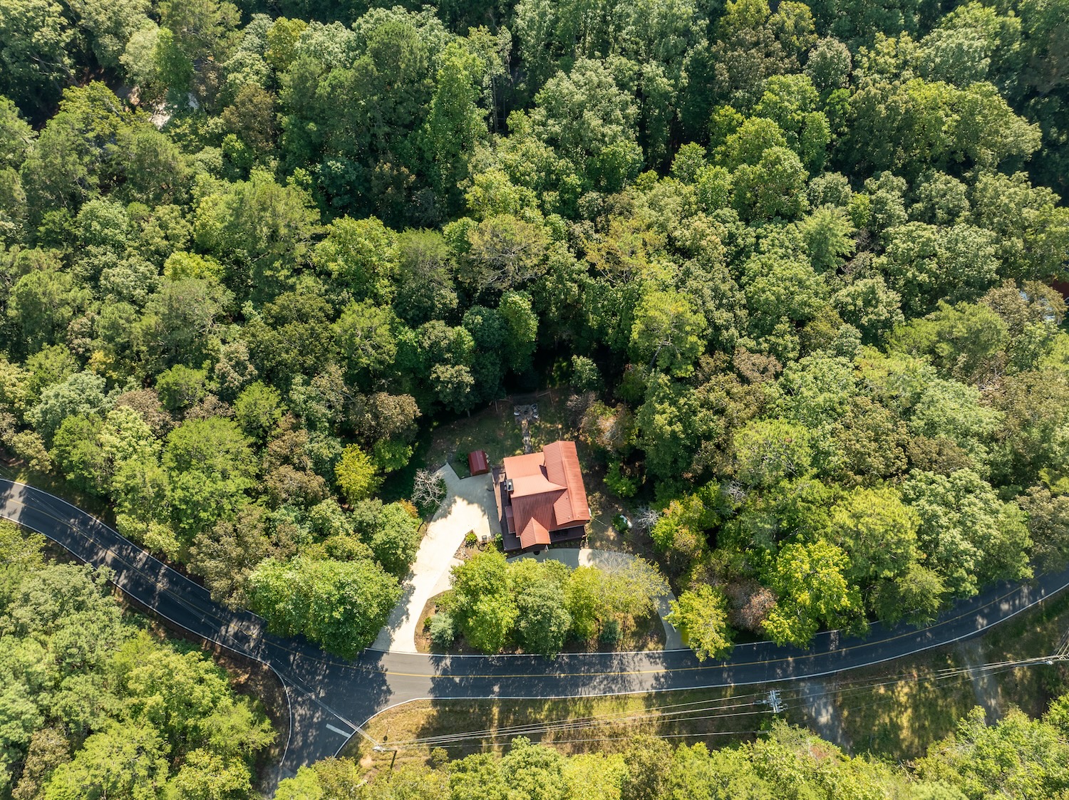 Drone shot from high up.