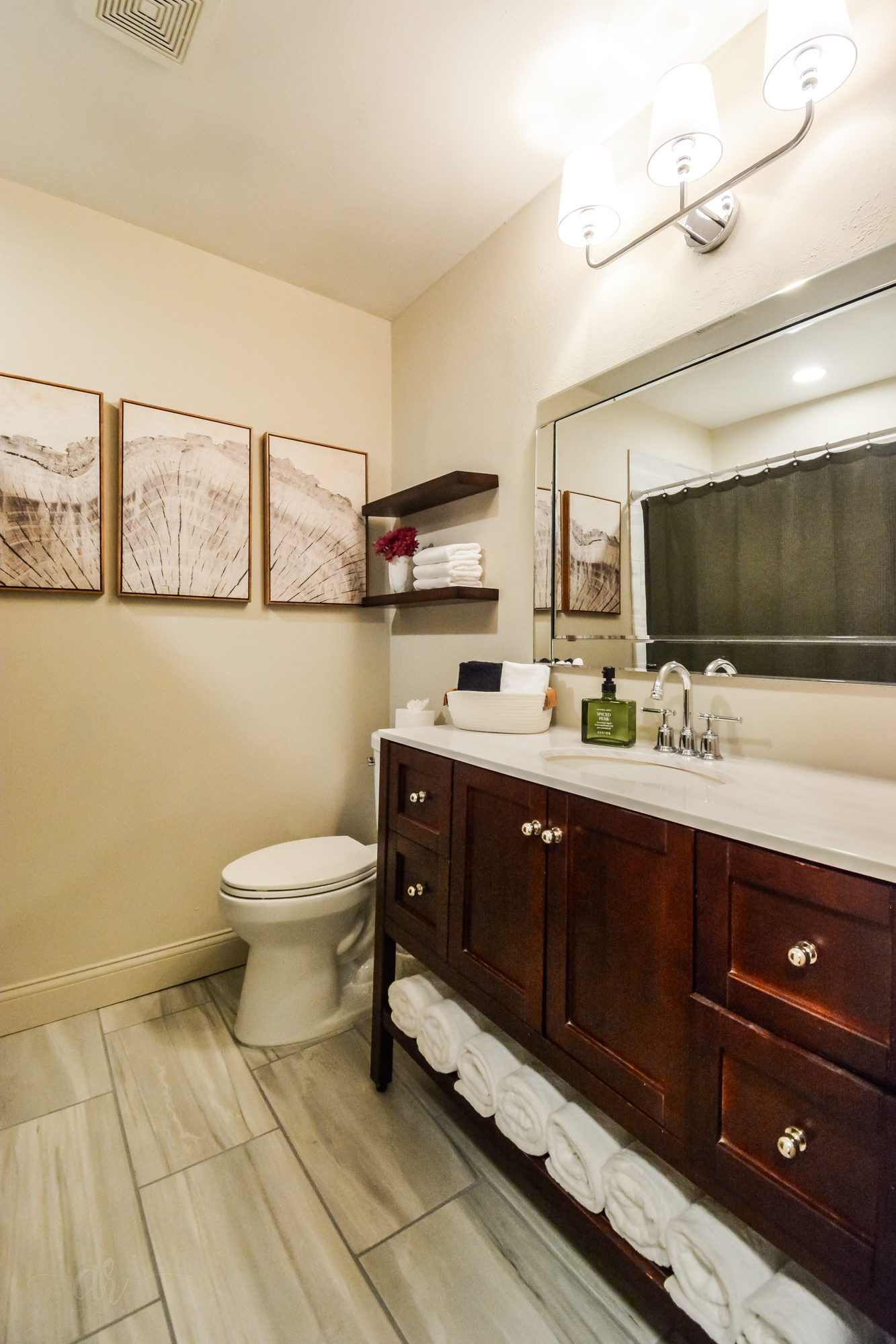 Fresh, Clean & Inviting → Modern fixtures, soft towels & all essentials provided for your stay.