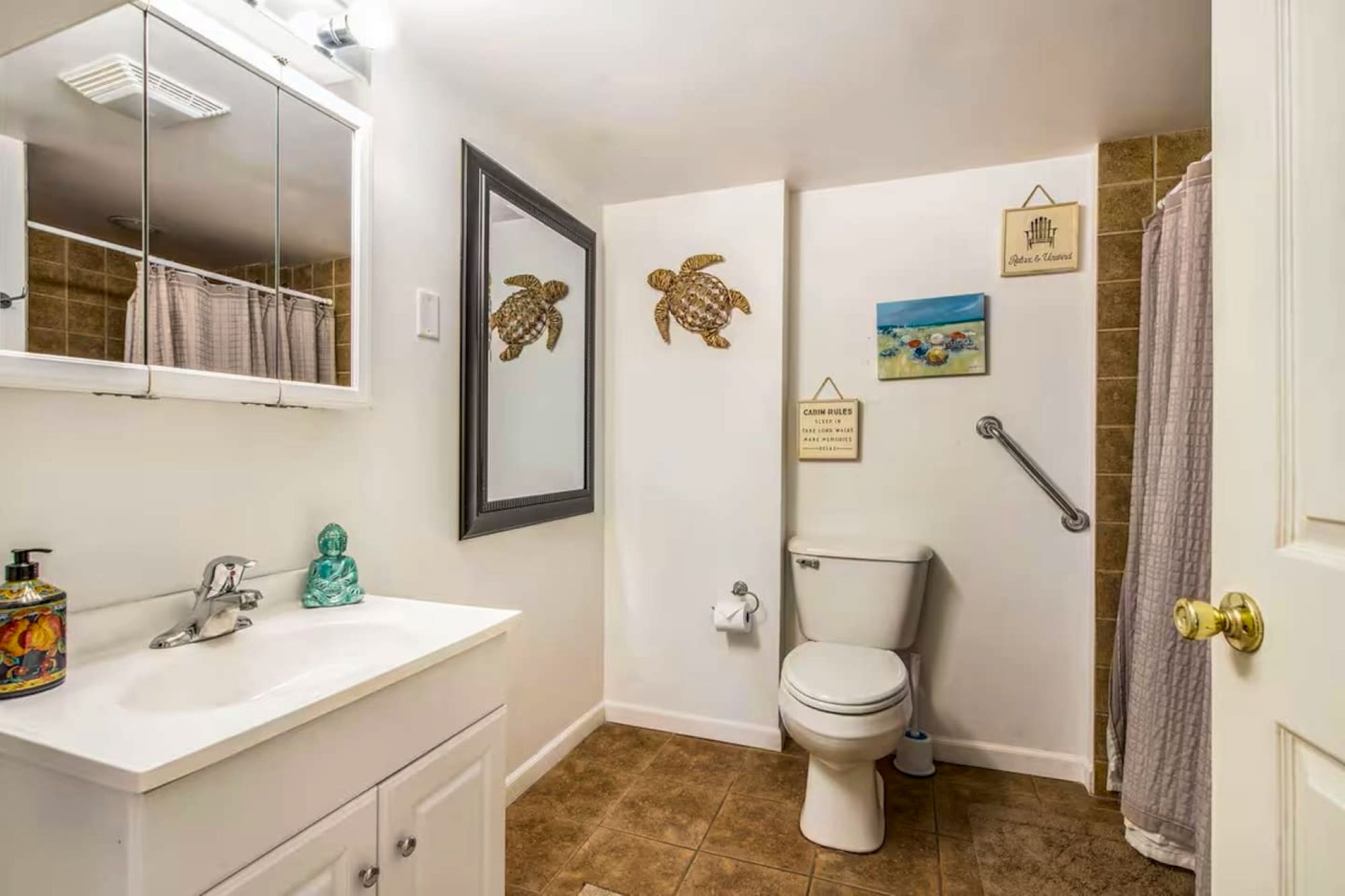 Bathroom in lower level. Walk in shower.