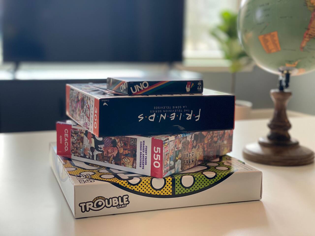 Games! Uno, puzzles, Trouble 