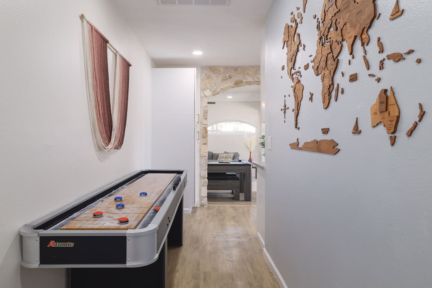 Bring out your competitive side with a quick game of shuffleboard before settling into the cozy lounge spaces nearby. Thoughtful details and playful touches make every stay feel a little more memorable.