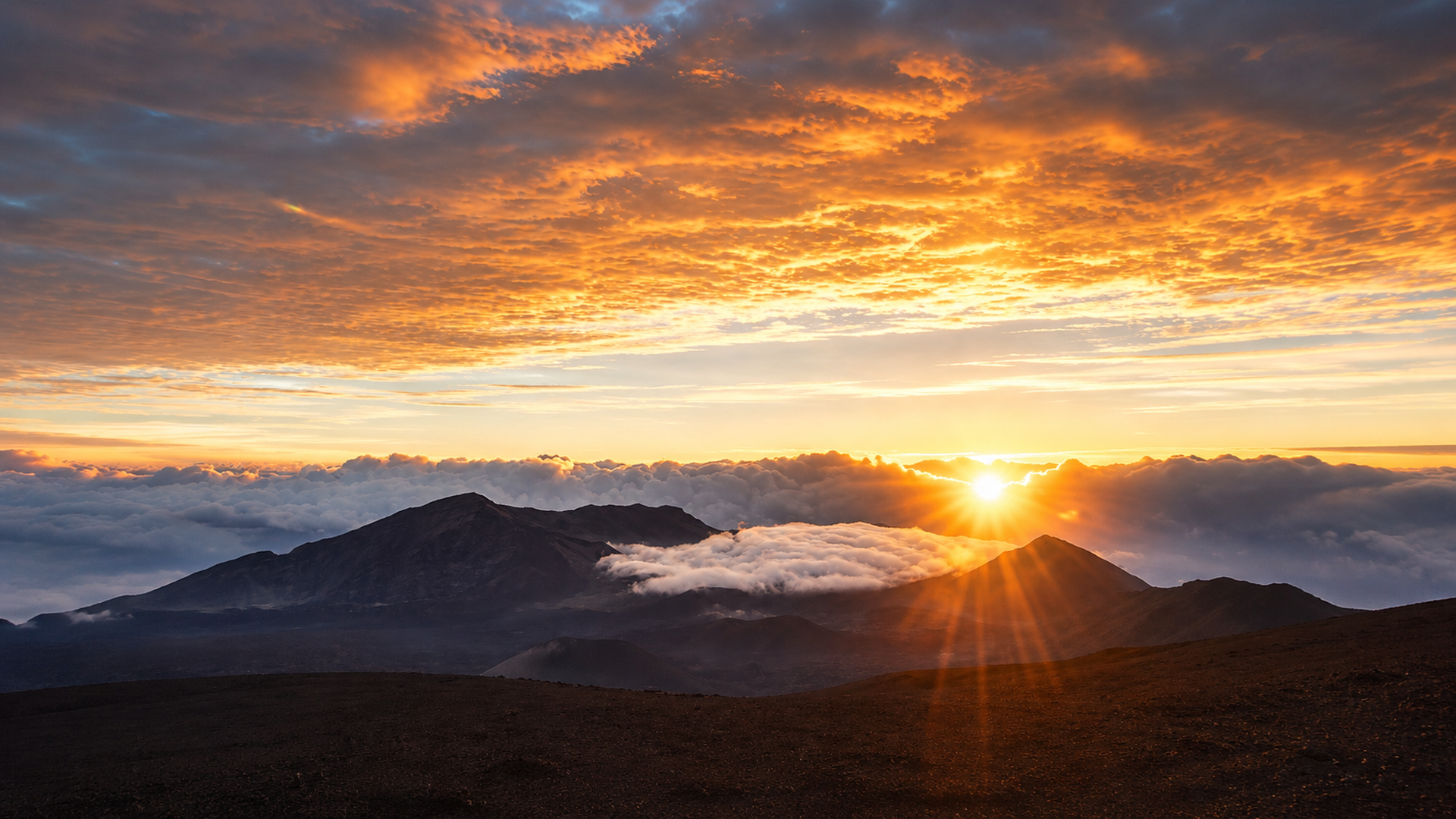 Sunrise from Haleakala Volcano