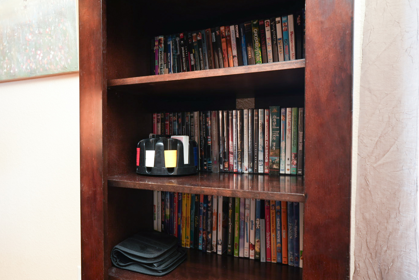 Enjoy movie nights with a curated DVD collection—something for kids, families, and adults alike.