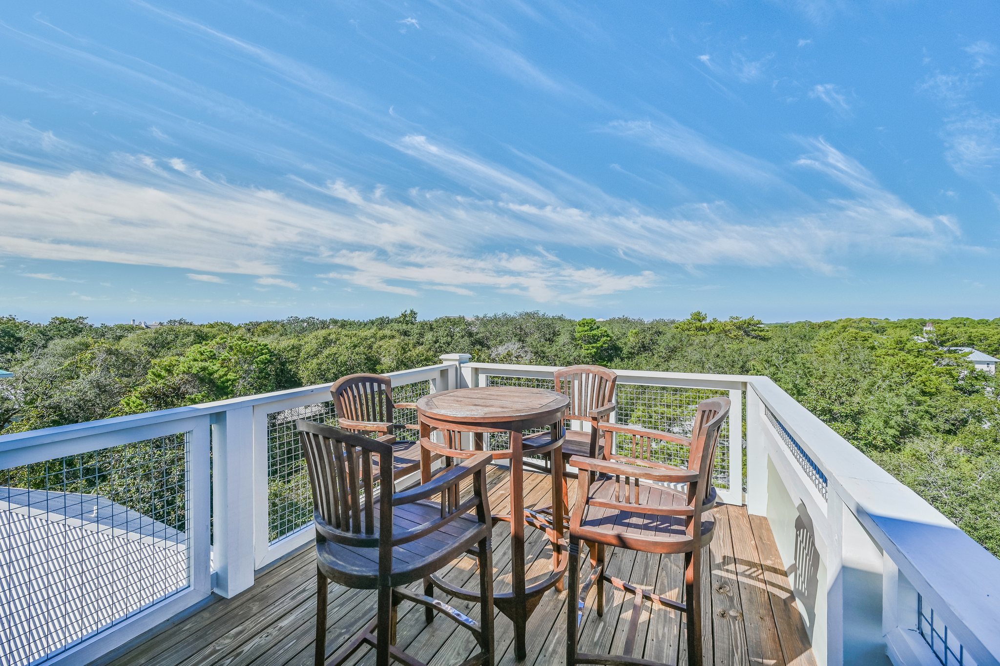 The rooftop deck offers a great spot for an evening drink while watching the sun set!