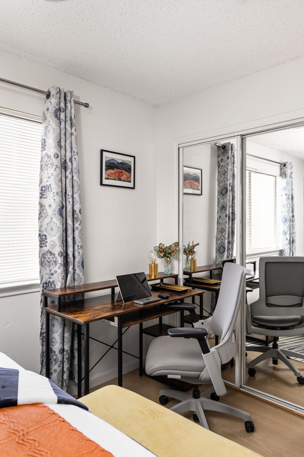 Settle into a quiet workspace that makes it easy to stay productive while still feeling relaxed. Natural light and a clean setup create the perfect balance of focus and comfort.