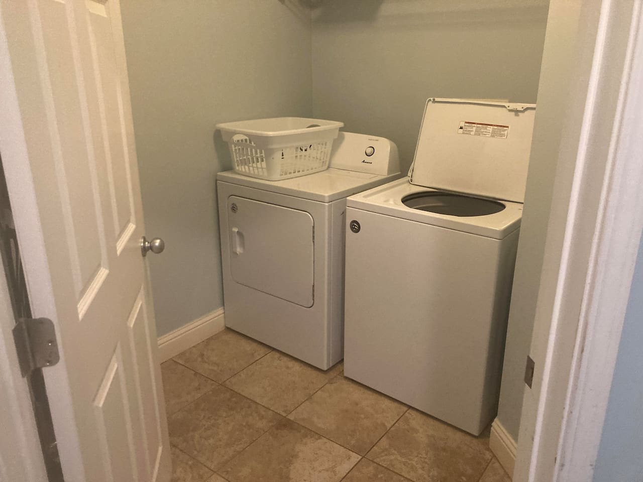 Washer and Dryer in unit. 