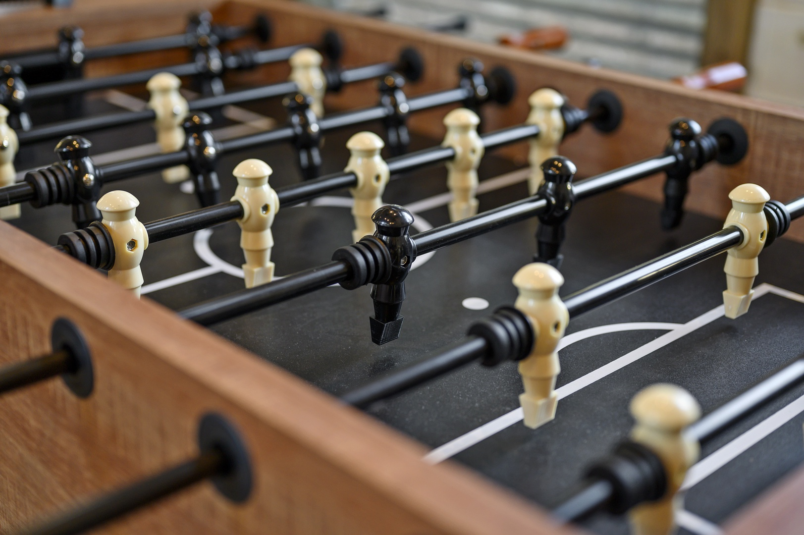 Friendly foosball matches and laughter-filled moments await in the bunkhouse game room.