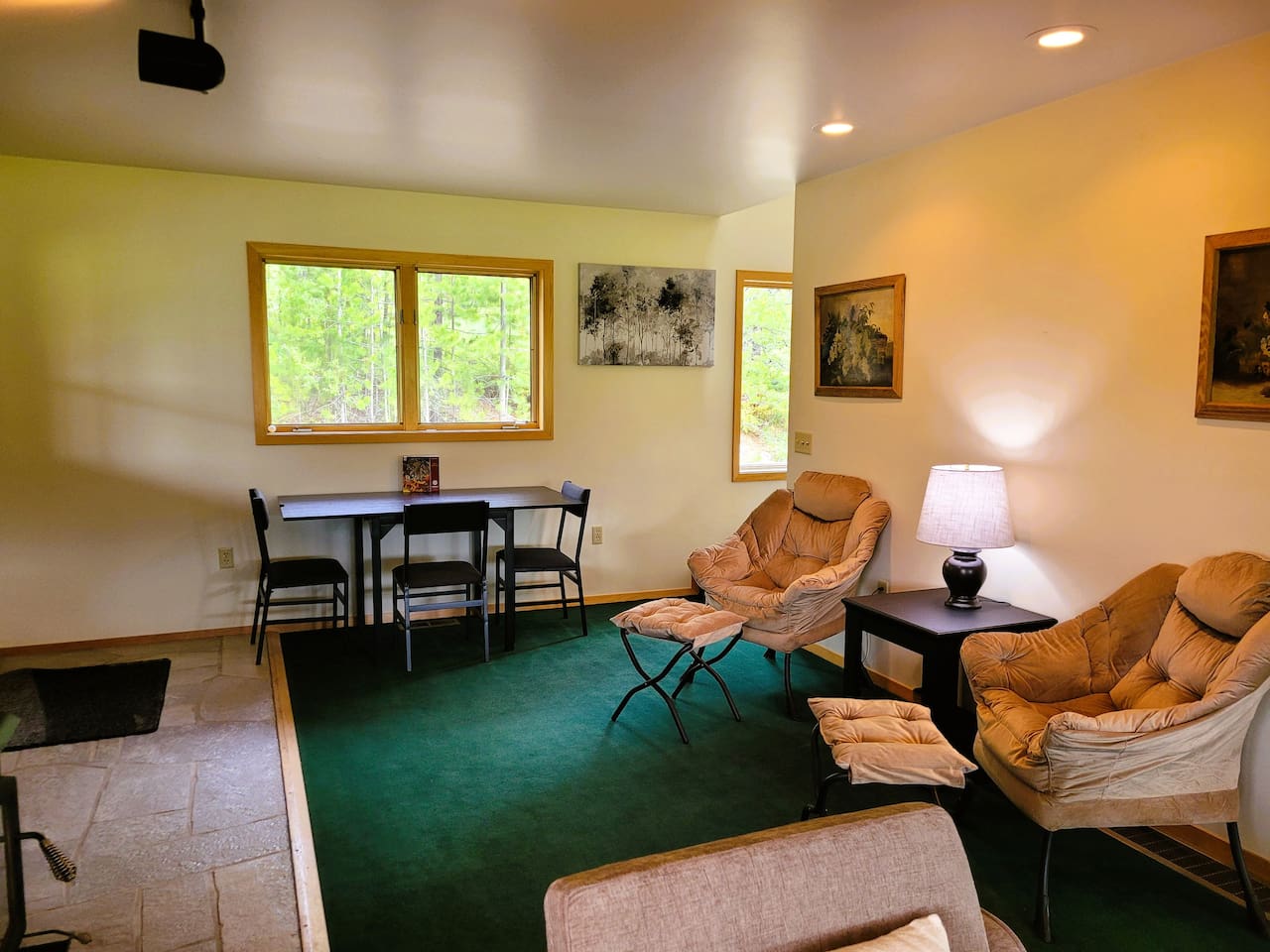 Quiet reading space plus puzzle table