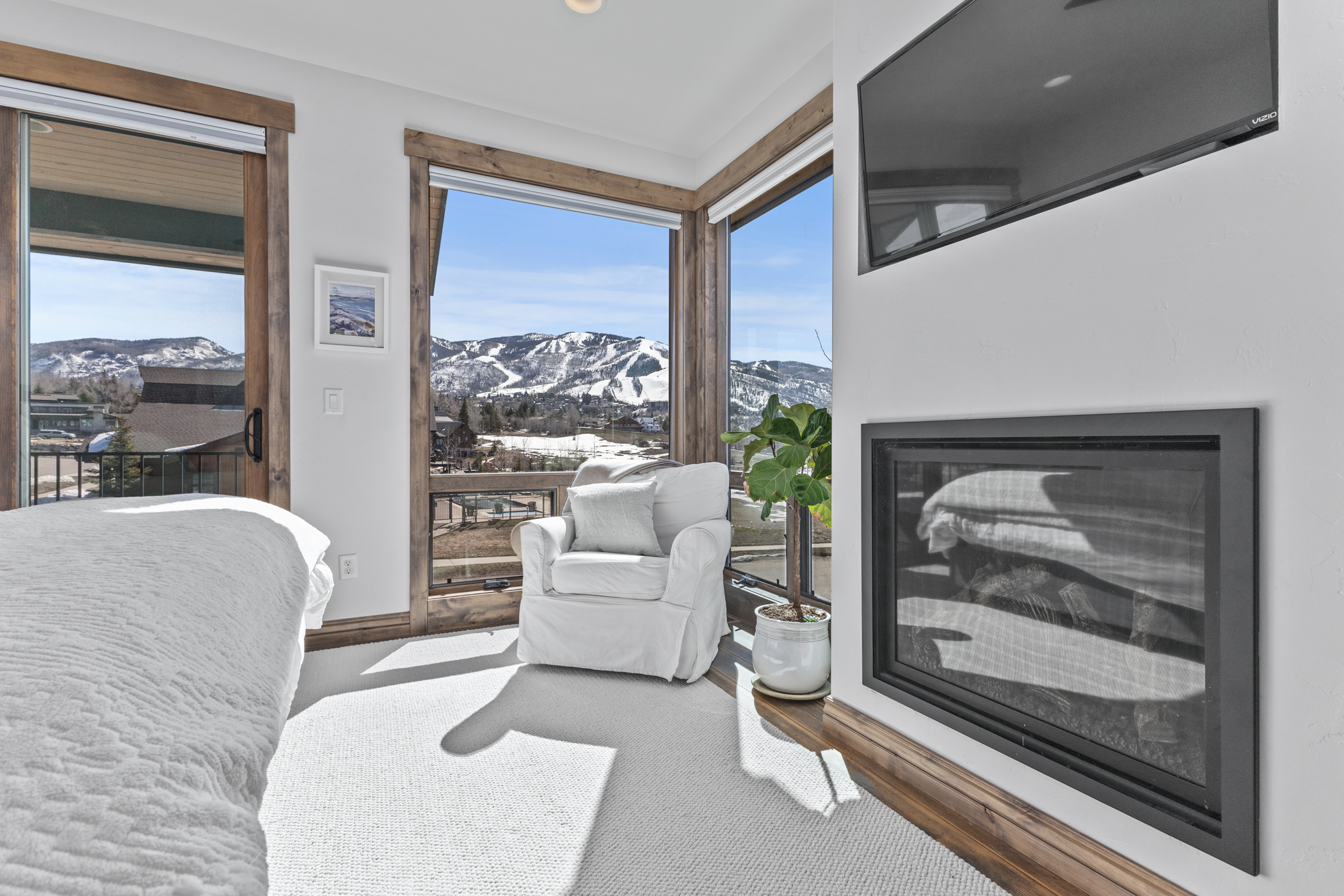 Gas Fireplace & HDTV