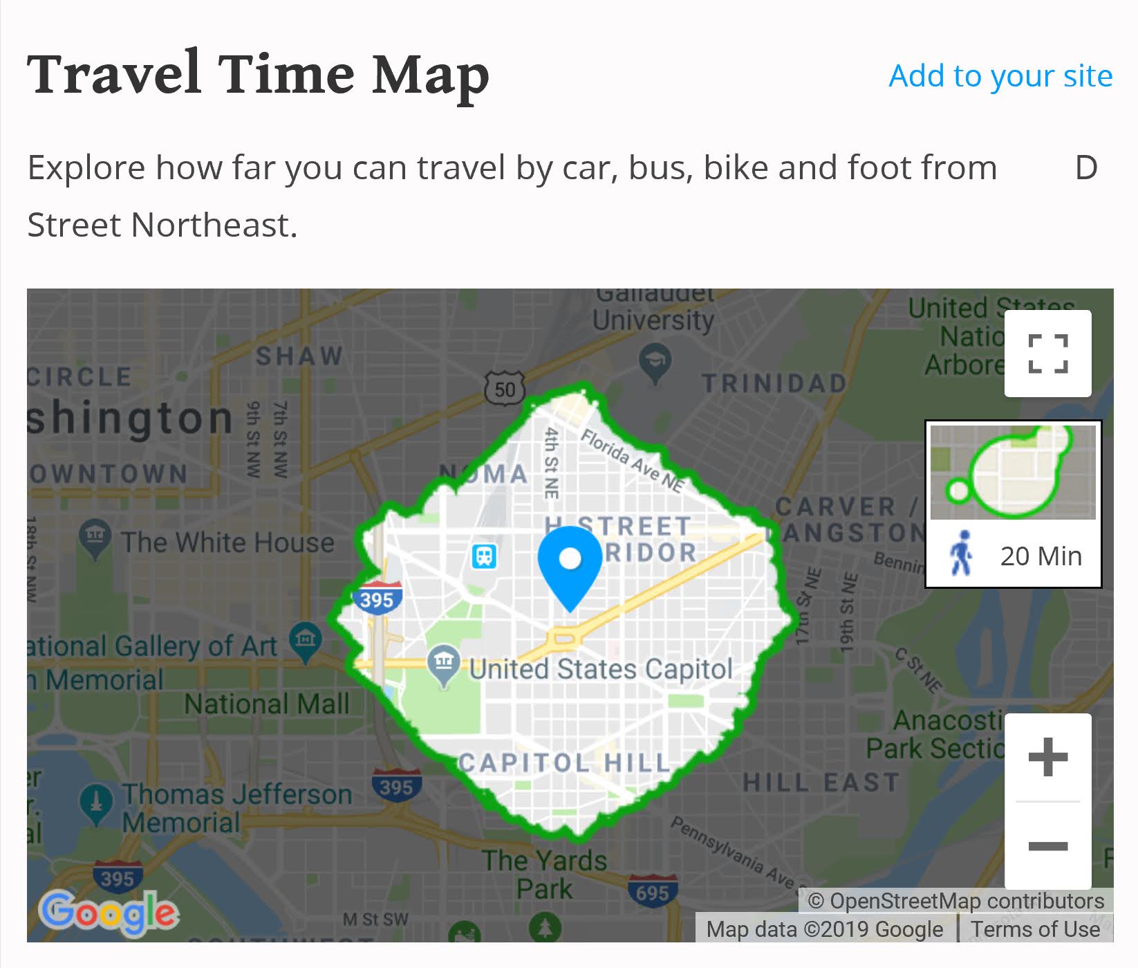 From museums to monuments, you're within a 20-minute walk of DC’s top sights—this map shows just how central your location really is.
