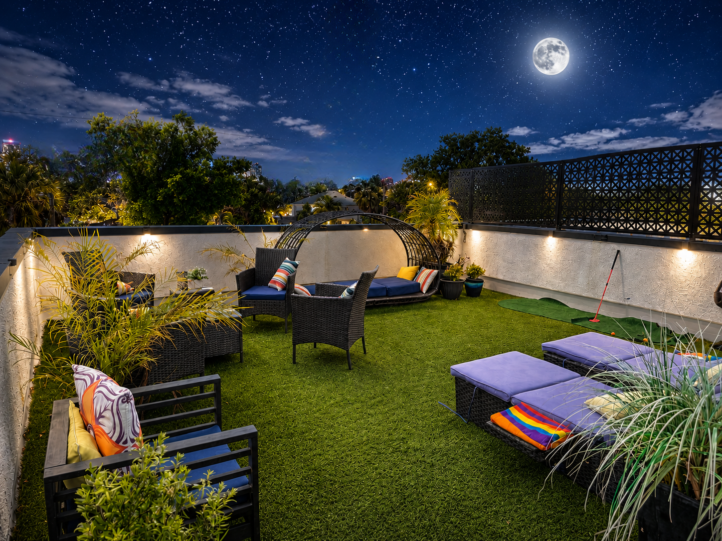 Private Rooftop for nighttime entertainment
