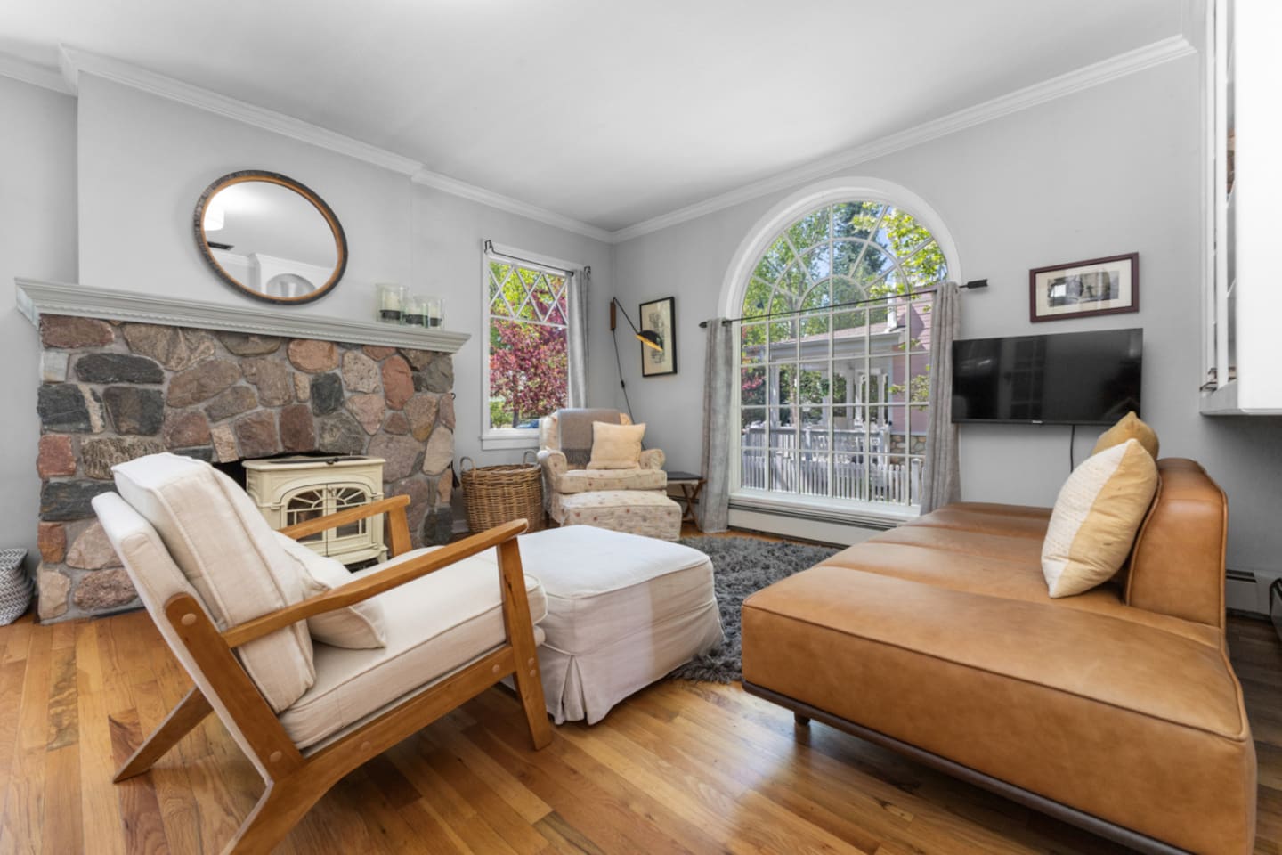 Living Room | Wood Stove | Smart TV