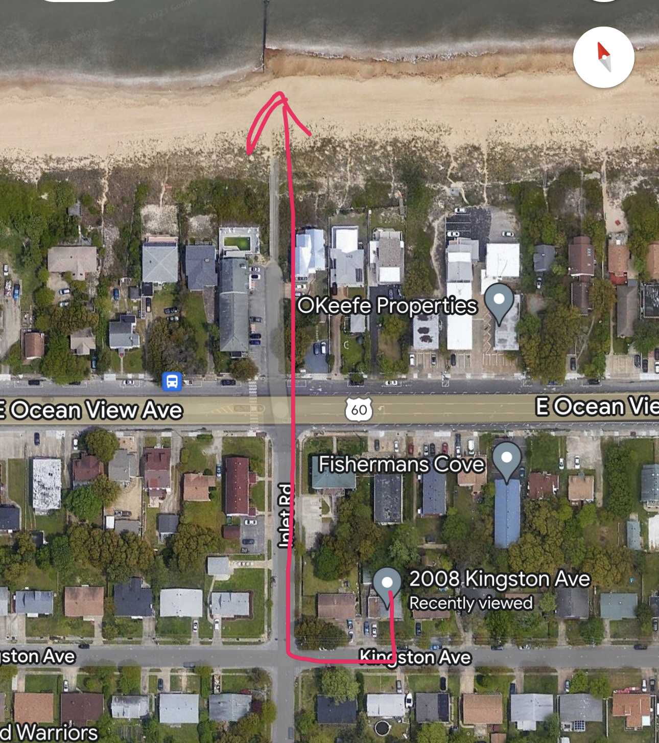 1 block from the beach!