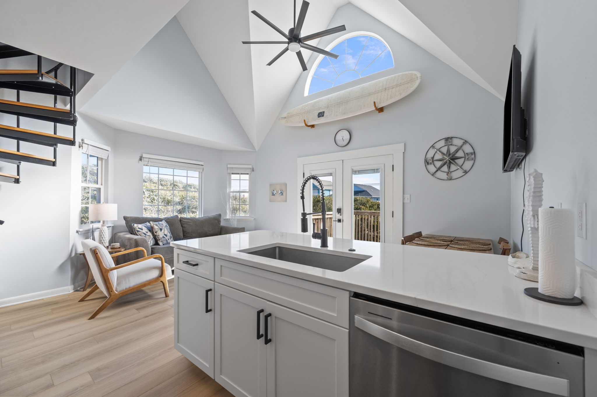 Airy design that invites light and flow throughout the home.