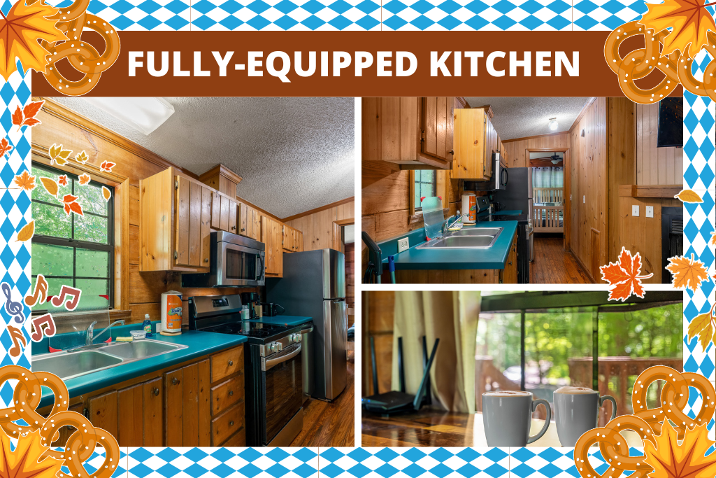 Whip up home-cooked meals in this fully equipped kitchen space