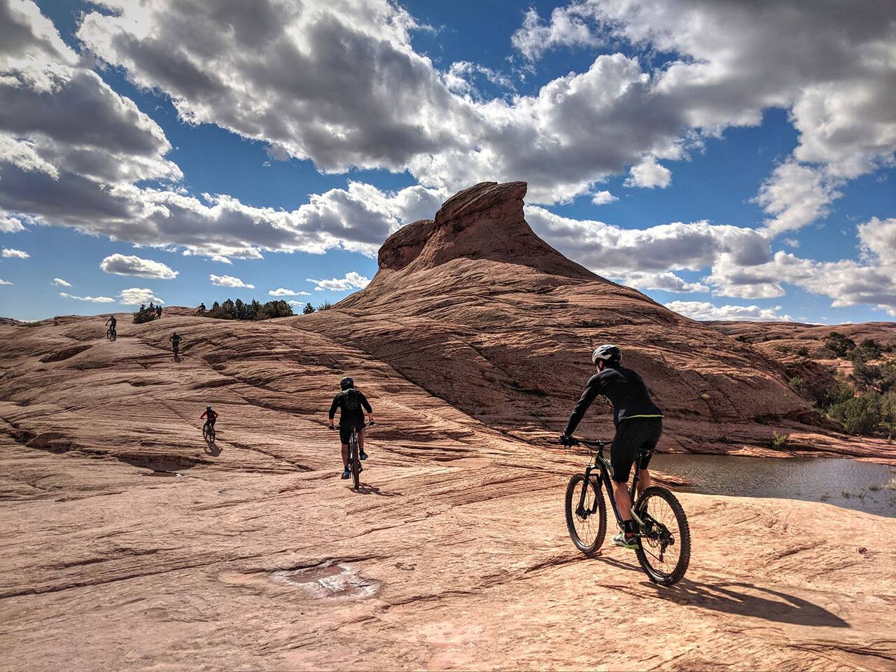 Slickrock Bike Trail, only 15-minutes away, offers a challenging and beautiful place to bike.