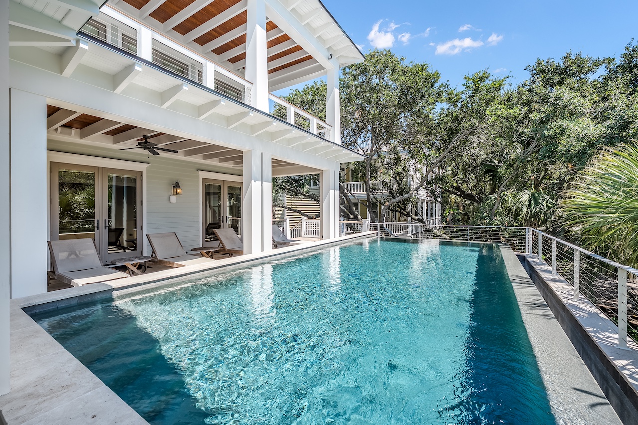 Private infinity pool with endless outdoor relaxing space Shore Thing | 4001 Palm Blvd | Isle of Palms, SC | IOP Escapes