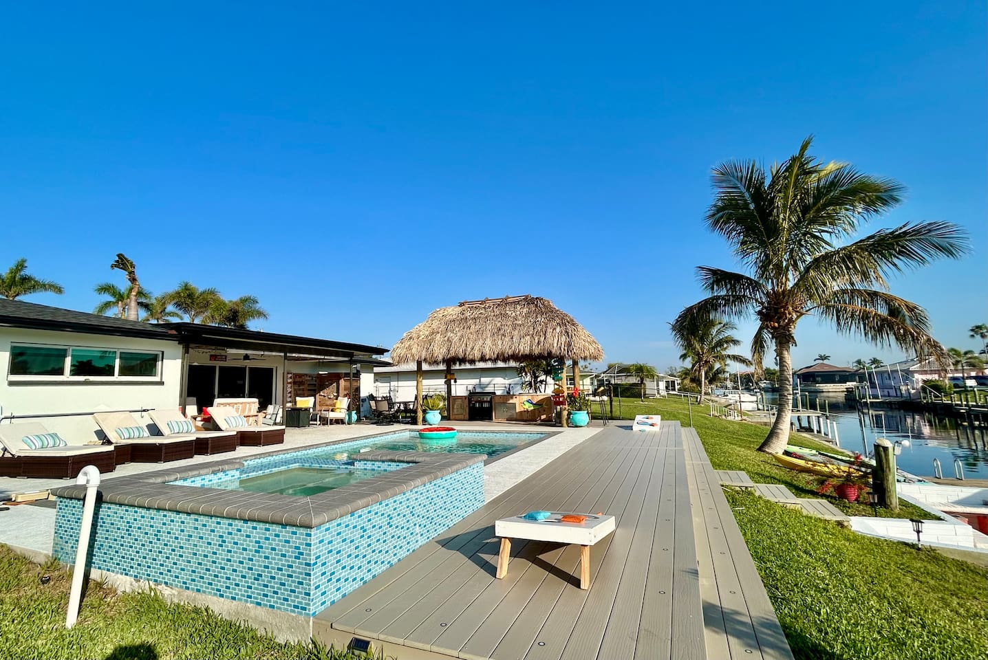 Cornhole by the Pool