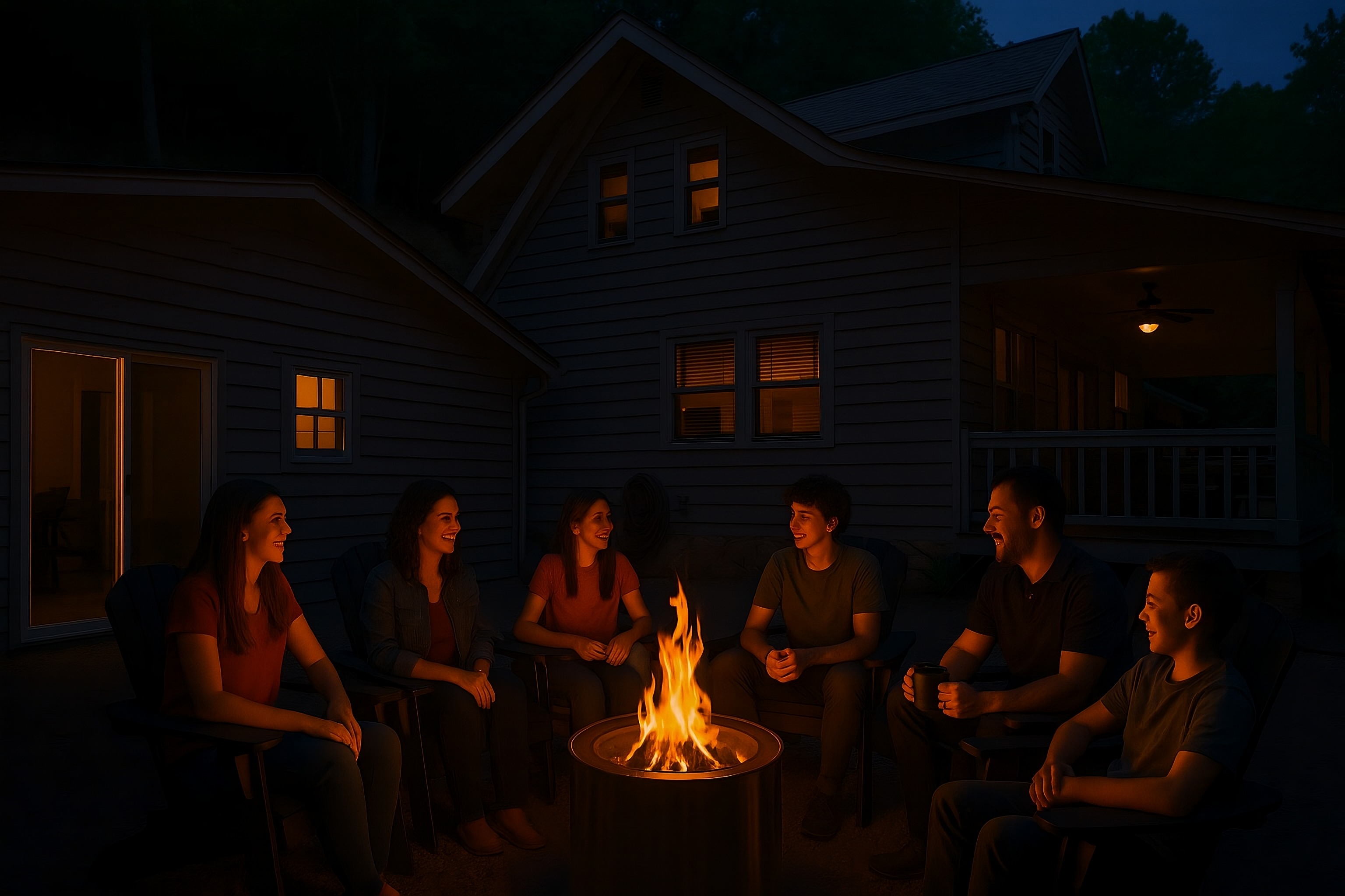 family time by the fire pit!