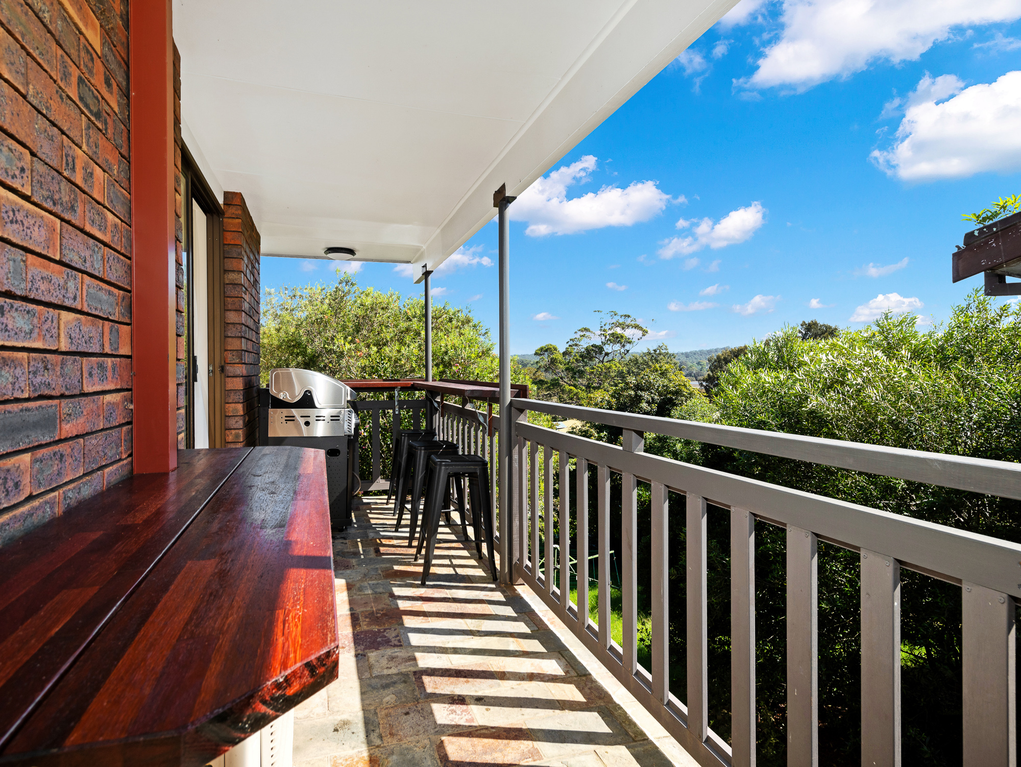 Balcony with BBQ.