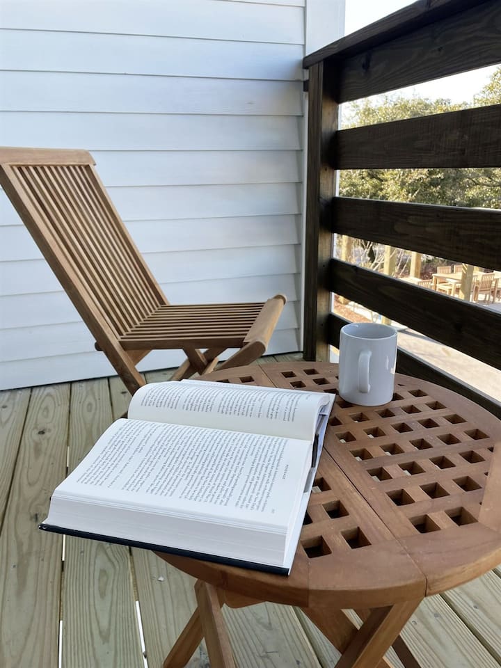 A peaceful outdoor space perfect for morning coffee or an evening wind-down.