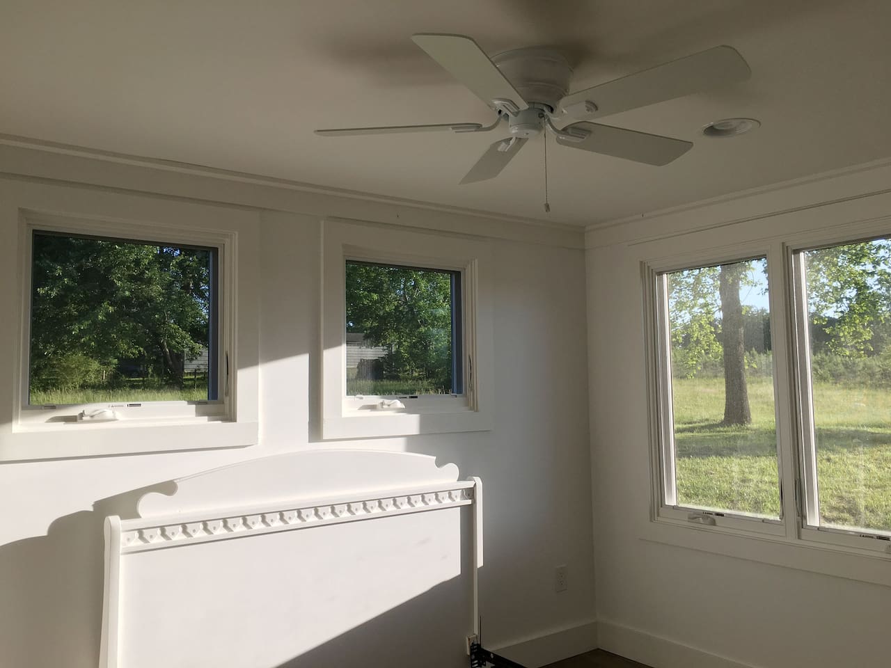 Beautiful light at end of day in Master Bedroom.