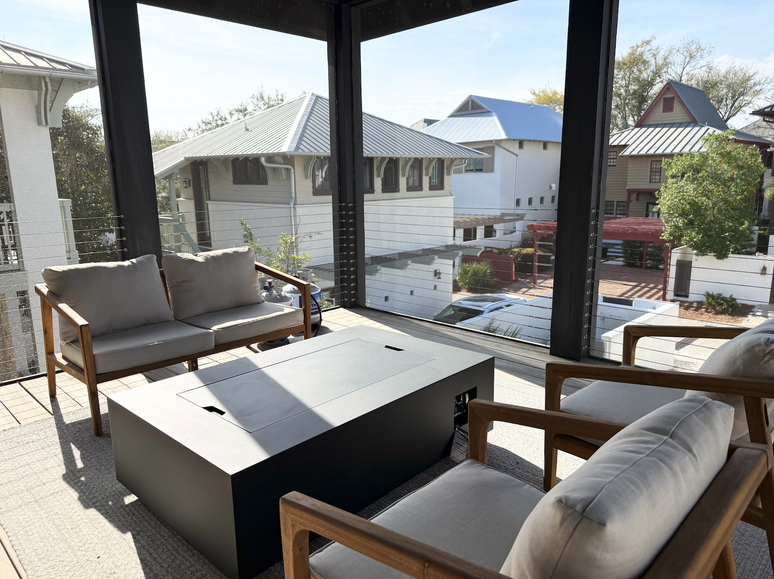 Main terrace with seating