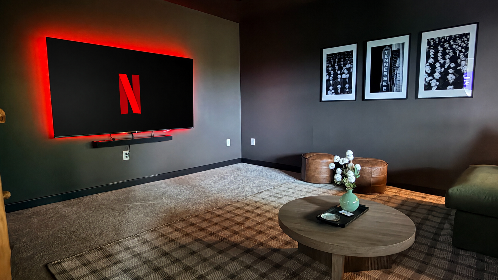 End the night with a movie! Soak in the hot tub, get a massage, have some hot tea, then cozy up to a movie! You never have to leave!