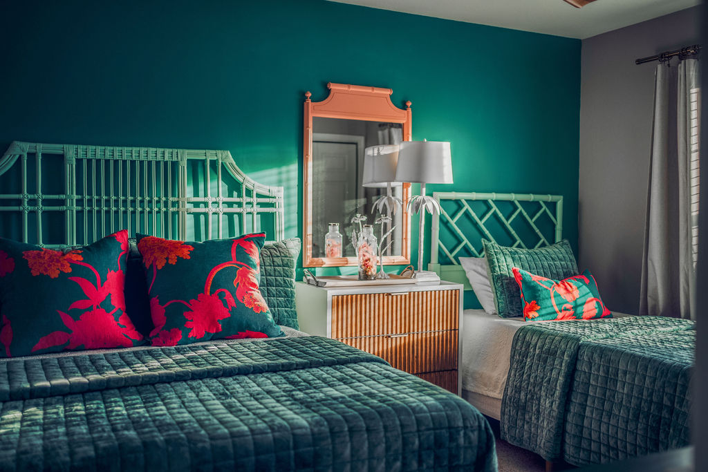 Guest Bedroom with Queen and Twin Bed