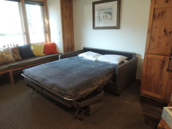 Sofa sleeper full-size bed.