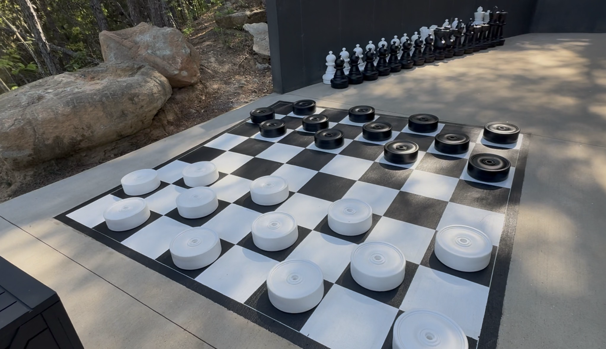 Oversized Checkers & Chess! - House Amenity