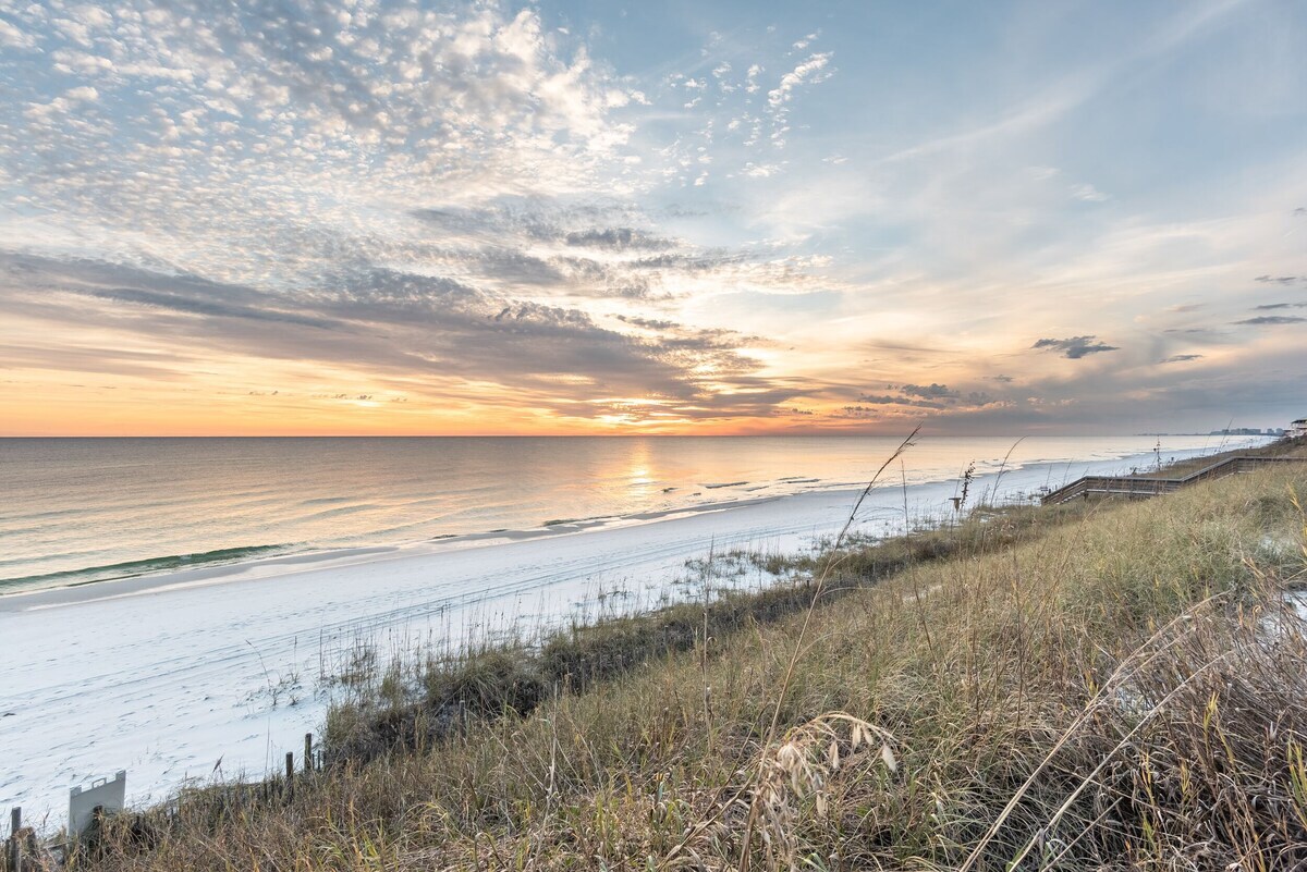 Sunset over the dunes at Seagrove Beach