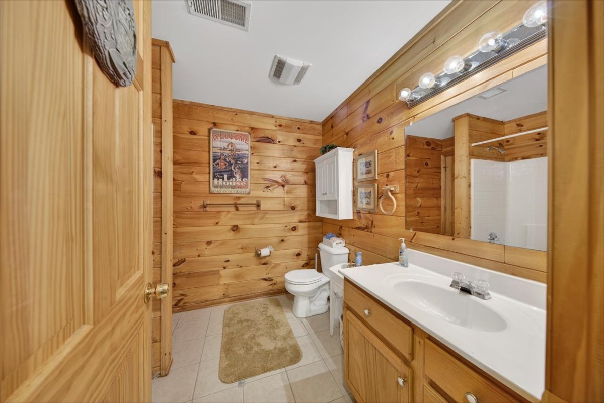 Convenient main level bathroom with easy access for guests.