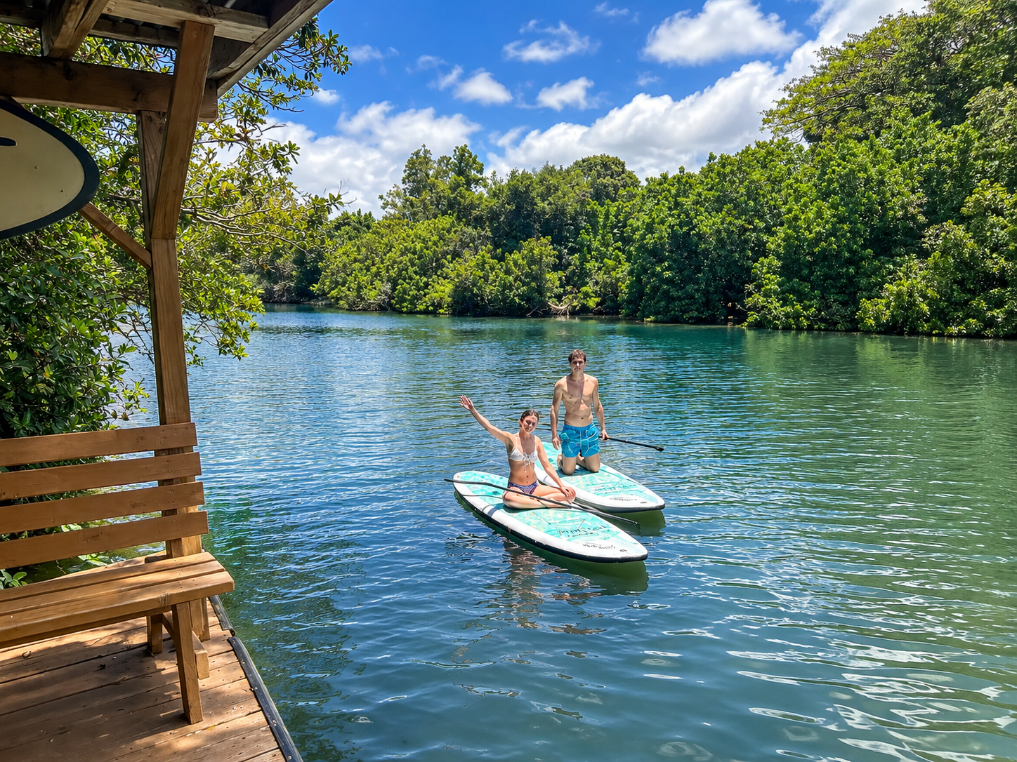 Paddleboarding on Oahu's peaceful waterways